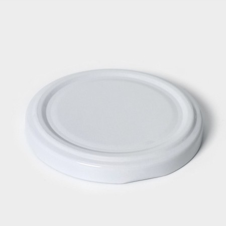 Canning cover, TO-66 mm, set 1250 pieces, metal, white color