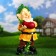 Garden figure "Gnome with eggplant" 20x20x45 cm
