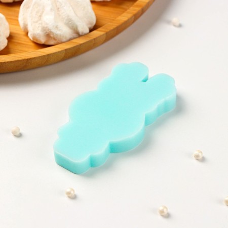 Silicone Mold "Deer", 8 × 3.7 × 0.8 cm, Biryuzovoy color-3