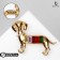 Brooch "Dog" dachshund, color in gold