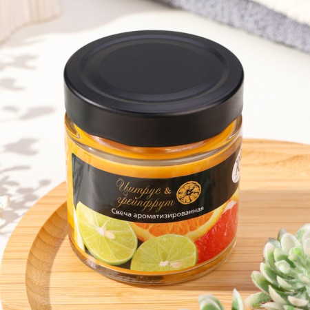 Candle in the bank Aromatic "citrus and grapefruit", 25 hours-2