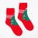 Women's socks "Christmas tree in the stars", the color is red, size 23-25