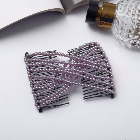 Hair clip "Glack" luxury, 9.5 cm, lilac