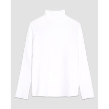 Turtleneck for girls, height 122 cm, white color