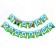 Garland on the tape "Happy Birthday", length 154 cm, blue tractor