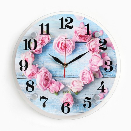 Wall clock, series: interior, "heart", smooth move, d = 30 cm