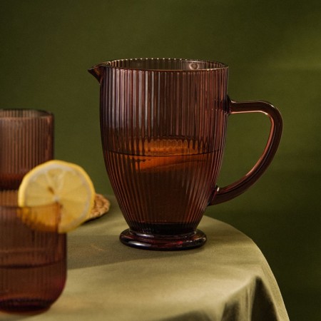 Glass jug Sl Home "Modern", 1.2 l, 19.5 × 13 × 18.5 cm, pink color-6