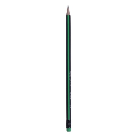 Pencil Chernographic hardness of HB, with an eraser, triangular, sharpened, MIX case-6
