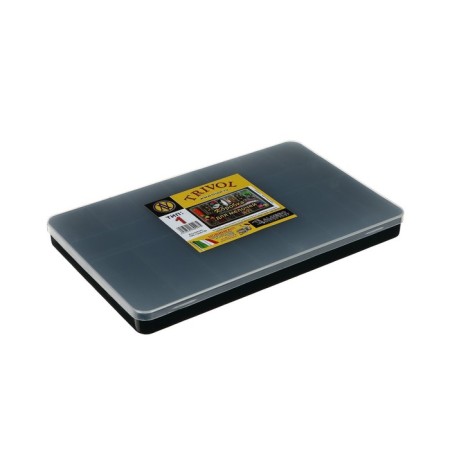 Box "Trivil" type-1, single-tier, 23 x 14.5 x 2 cm, dark green