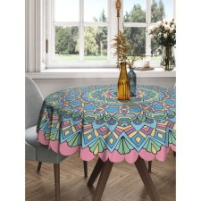 The tablecloth “Round geometric ornament”, round, Saten, D = 150 cm
