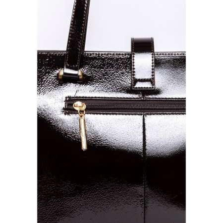 Bag Tout Women, Genuine leather, Ludor dark brown, 33x10x25 cm-2