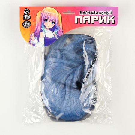 Carnival wig "anime" blue, short-3