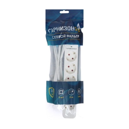 Network filter Garrison 2.0 EPS-5-W-2, 5 P, 10A, 2M, Ur. Protection 2+, White-10