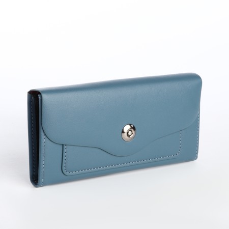Women's wallet on magnet, blue color