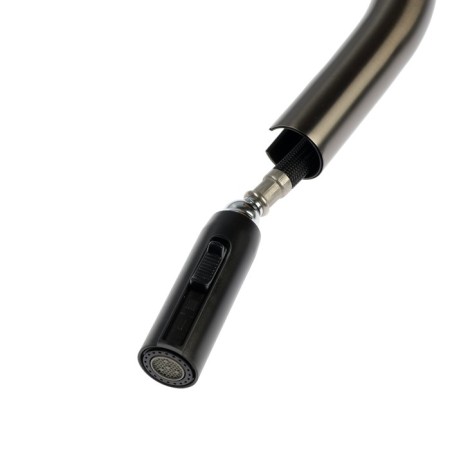 Kitchen mixer Zein Z3785, single -leaf, exhaust surplus, aerator of 2 modes, graphite-5