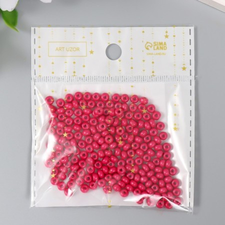 Glass beads 6/0 "Burgundy" 15 grams-2