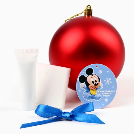 Set for creativity: New Year's ball with a print of handle Mickey Mouse, Red-1