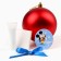 Set for creativity: New Year's ball with a print of handle Mickey Mouse, Red