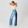 Women's jeans minku Blue color, size 50