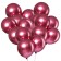Latex ball 12 "Chrome", metal, in a set 50 pcs., Fuchsia color