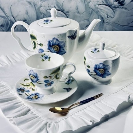 Tea Service Lenardi Flowers, 240 ml, 14 items