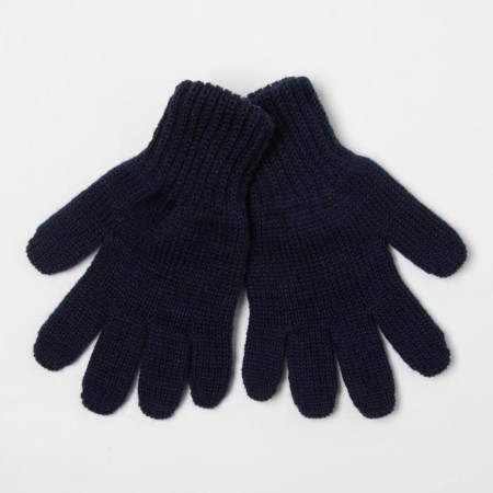Gloves for a boy, dark blue color, size 14