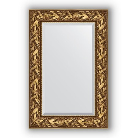Mirror with fatset in the baguette frame - Byzantium gold 99 mm, 59 x 89 cm, evoForm