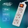 Extension cord Luazon Lighting, 3 sockets, 1.8 m, 10 A, 2200 W, 3x0.75 mm2, s/c, with excavation, b