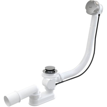 Siphon Alcaplast a51cr, length 100 cm, for a bath, machine gun, set, chrome