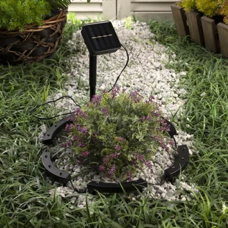 Garden lamp on the sunny battery "Hoop", 15 LED, glow warm white-2