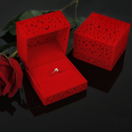 BACK BACK UNDER THE RING "Lace", 6 × 6, red color-4