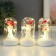 Souvenir Polystone Light "Angel with red roses" MIX 6x6x9.5 cm