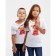 T-shirt New Year Children's KAFTAN "Merry XMAS" Size 34 (122-128 cm)