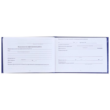 Test book for a university 140 x 100 mm, calligrata, hard cover, boumvinyl, blue color-7