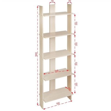 Small rack 580x250x1800 wenge light-2