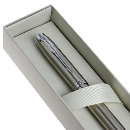 Parker IM Essential T319 Brushed Metal CT, 0.5 mm, brass body, black ink-4