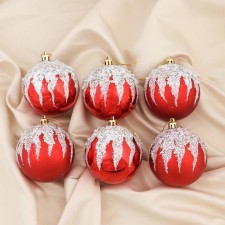 Set of balls plastic D-8 cm, 6 pcs 