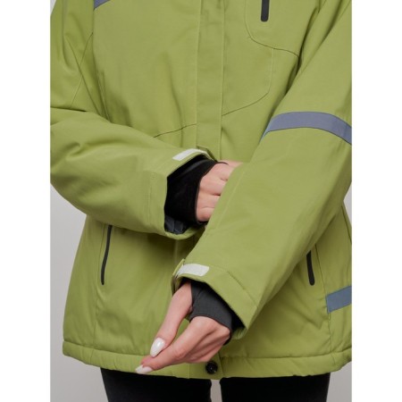 Ski jacket female, size 60, khaki color-3