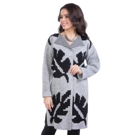 Cardigan female, size 42, gray color