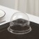 The plastic disposable cover to the container pr-S-85K, round, transparent, 11 × 8.2 cm, 390 pcs/un