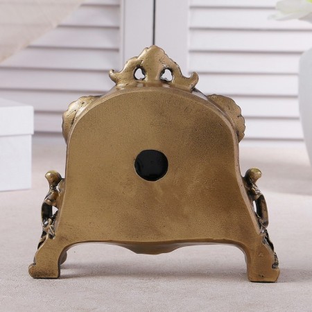 Table hours "Fireplace", 21 x 19 x 6.5 cm, D-7 cm, gold-2