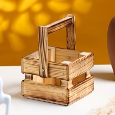 Wooden Kashpo 15 × 12.5 × 9.5 cm 