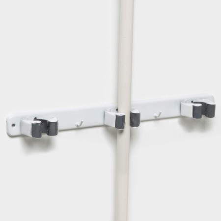 Holder for a mop Dalyan, 35 × 5 × 3 cm, 3 compartments, fastening of self -tapping screws in a kopmolex