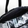 Sports bag with lightning, 2 pockets, long belt, black/white color
