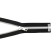 Tractor lightning T10 (6 mm), one lock, length 40 cm, black color, white