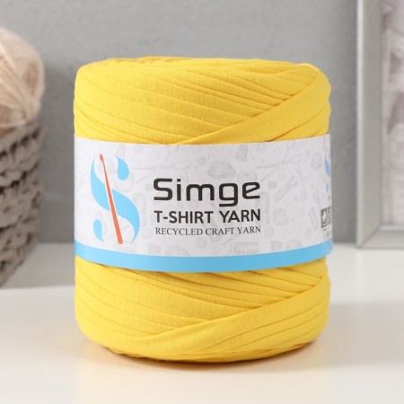 Knitted yarn secondary 90% cotton, 10% p/e, 100m/450 ± 50 g (lemon) mix-1