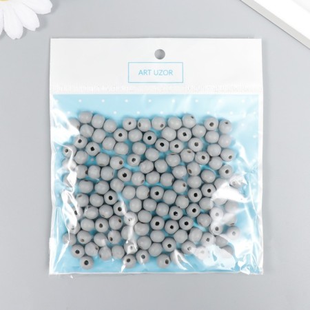 Beads for creativity tree "Gray" D-0.8 cm, set of 20 g-3