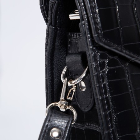 Women's bag El Masta with a zipper, black color-5
