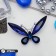 Brooch "Butterfly" monochrome, blue color in silver