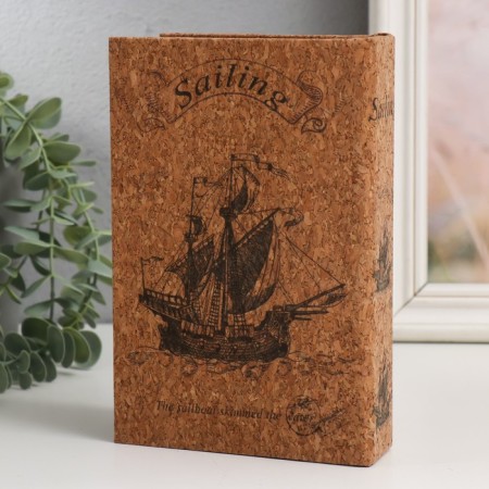 Browner Broken tree to the leatherette to the cork "Ship" 4x12x18 cm-3